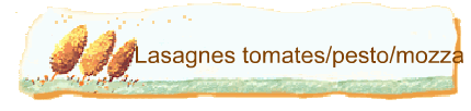 Lasagnes tomates/pesto/mozza