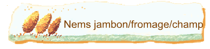 Nems jambon/fromage/champ