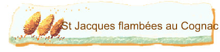 St Jacques flambes au Cognac
